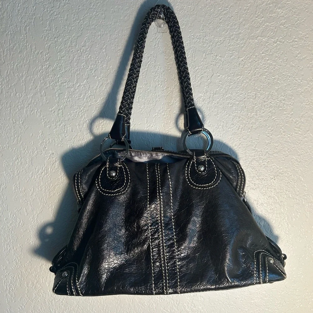 The Sak Black 100% Cow Leather Shoulder Bag